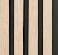 Oak & Black Waterproof Slatwall Panel Multipack - 3 * 2400x170mm Panels