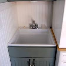 plastic sink makeover laundry room