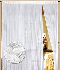 Sie möchten einzelne wohnbereiche ohne regal oder trennwand optisch voneinander abgrenzen? Fadenvorhang 150 Cm X 250 Cm Bxh Weiss Amazon De Kuche Haushalt