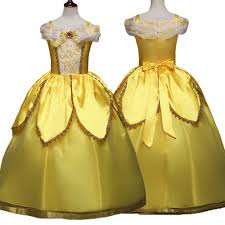 Girls Princess Dresses Beauty And The Beast Belle Cosplay Costume Kids Dress Up Fashion Clothing Shoe Kids Dress Up Princess Fancy Dress Girl Princess Dress