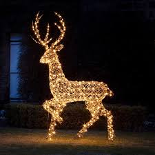 Shop for reindeer lighted christmas decoration at walmart.com. Lights4fun Outdoor Rattan Reindeer Christmas Decoration Pre Lit Led Stag Xl 2m H Plug In With Timer Amazon Co Uk Lighting