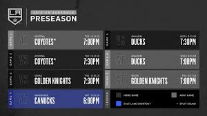 La Kings Announce 2019 Preseason Schedule