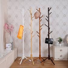 Simple Solid Wood Floor Standing Coat Rack Living Room Bedroom Clothes Hanging R Bedroom Clothes Coat In 2020 Solid Wood Flooring Coat Rack
