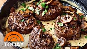 To trim beef tenderloin start by removing the silvery skin. Barefoot Contessa Ina Garten S Filet Mignon With Mushroom Sauce Today Youtube