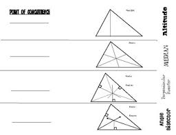 In mathematics, it means a point shared by three or more lines. Points Of Concurrency Foldable By Whitney Key Teachers Pay Teachers