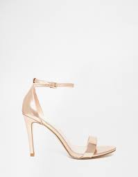 Elegant Rose Gold Shoes For Prom Aldo Paules Leather Rose Gold Barely There Heeled Sandal Bridesmaid Shoes Rose Gold Shoes Gold Dress Shoes