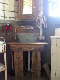 galvanized bucket sink rustic