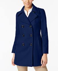 $340 new, anne klein single breasted wool coat usa size 10 colour black bnwt. Anne Klein Double Breasted Wool Blend Peacoat Reviews Coats Women Macy S