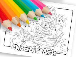 Wide ribbon 1 yard long. Noahs Ark Printable Coloring Sheet Ministryark