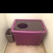 Cleanest Cat Litter Box Ever Made It In 15 Min For 10 With A Plastic Storage Bin And A Dollar Store Carpet Mat Cat Diy Cat Litter Box Cat Litter