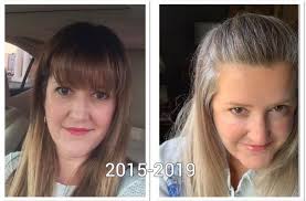 30 Gray Hair Before And After Pix That Will Blow Your Mind Grey Hair Before And After Transition To Gray Hair Long Gray Hair