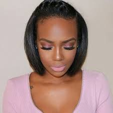 Image Result For Hairstyles For Medium Length Relaxed Hair Natural Hair Styles Hair Beauty American Hairstyles