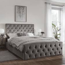 Cavill Grey Fabric Bed Frame