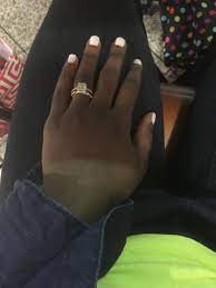 Rose Gold On Darker Skin Tones Post Pics Page 2 Page 2 Brown Engagement Rings Peach Sapphire Engagement Ring Rose Gold Wedding Bands