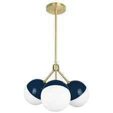 Slate Blue Color Thrup Globe Chandelier Lighting By Dutton Brown Duttonbrown Chande Modern Chandelier Modern Lighting Chandeliers Mid Century Modern Lighting