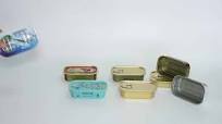 Wholesale 311# 1/4 Club Cans 125ml Rectangular Empty Sardine Tin Cans for  Fish Crab Meat Food Packaging