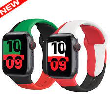 Soft and breathable quality adepoy nylon apple watch bands ,red. New Green Black Red Strap For Apple Watch Band Bracelet Series 6 Correa Pulseira Silicone Rubber Watchband Strap Buy Silicone Strap For Apple Watch Band Sprot Watch Straps Product On Alibaba Com