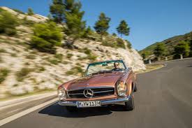 Beautiful Pagoda Driving Along An Empty Street Mercedes Sls Mercedes Benz Mercedes