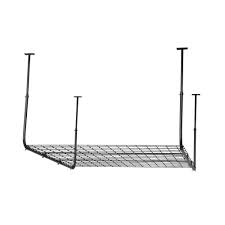 Suncast 27 In Steel Construction Ceiling Mount Storage In Black Mcs4545 Ceiling Storage Overhead Storage Ceiling Storage Rack