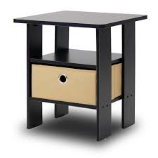 Furinno 11157ex Br End Table Bedroom Night Stand W Bin Drawer Espresso Brown Details Can Be Bedroom Night Stands End Tables With Storage Espresso End Table