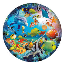 In this delightful game, very young children can have fun and learn while putting together five simple puzzles. 1000 Piece Puzzles For Adults Difficult Seabed World Sea Animal Fish Dolphin Sea Turtle Round Jigsaw Puzzle Home Entertainment Puzzles Games Toys Buy Online In Guatemala At Desertcart 189003475