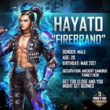 Free Fire Hayato Firebrand In 2020 Best Android Wonder Woman 20th Birthday
