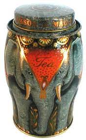 Tea Tin Antique Tea Earl Grey Tea Tin Vintage Tea