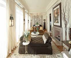 I Love Everything About This Room The Lanterns Mounted On Top Of The Drapes The Floating Furnitur Long Narrow Living Room Narrow Living Room Long Living Room
