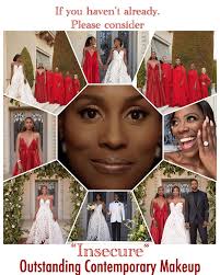 For your consideration HBO “Insecure” “Onward, Okay” episode Outstanding  Contemporary Makeup and Hair Makeup Dept. Head ~ Vonda K. Morris Key  Makeup~ @kymmyizabeauty Nicole Oubre Makeup ~ @lauren_von_geezy Guzman  Makeup ~ @yvettrahelene