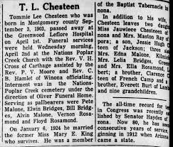 Tommy Lee Chesteen (1903-1958)