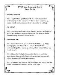 Quality free printables for students and teachers. Complete List Of 3rd Grade Common Core Standards By Books Babbles And Bows