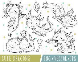 Cute Dragon Clipart Set Clipart Dragons Kawaii Dragon Clipart Dragon Clip Art Dragon Illustrations Dragon Digital Stamps Dragon Png Kawaii Dragon Cute Dragon Timbres Digitaux