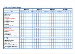 daily chore schedules bismi margarethaydon com