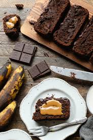 Double Chocolate Banana Bread In 2020 Chocolate Banana Bread Vegan Baking Recipes Chocolate Banana