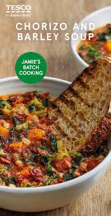 Pearl Barley And Chorizo Soup Healthy Recipes Tesco Real Food Recipe Food Recipes Healthy Recipes