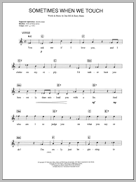 You ask me if i love you. Sometimes When We Touch Noten Dan Hill Klavier Akkorde Texte