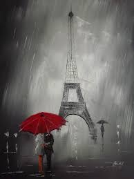 Black And White Oil Paintings On Canvas Black White Red Paris Cityscape Large Oil Painting Canvas Art French Original Ebay Eiffel Tower Painting Large Oil Painting Paris Painting