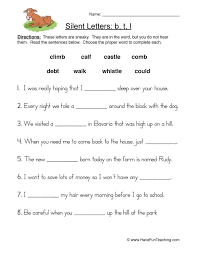 Silent Letters B T L Worksheet Have Fun Teaching In 2020 Letter Worksheets Letter Worksheets For Preschool Words To Use