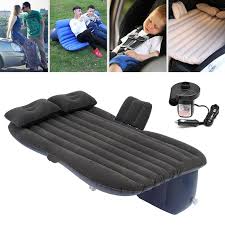 I have a minivan and have laid down all the seats(sto'n'go) tossed in a pillow and a ton of blankets i got. Inflatable Flocking Car Bed Back Rest Seat Air Mattress Travel Camping Sleep Furniture Beds Mattresses
