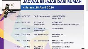 It was launched on 24 august 1962, in order to broadcast the 4th asian games in jakarta. 3 Link Live Streaming Tvri Belajar Dari Rumah Beserta Jadwal Hari Ini Selasa 28 April 2020 Tribun Jateng
