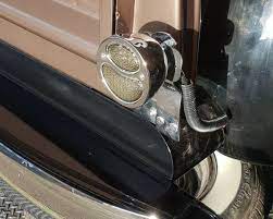 Pair Of Chrome Vintage Style Car Integrated Led Stop Tail Lights With Indicators Tail Light Chrome Black Headlights