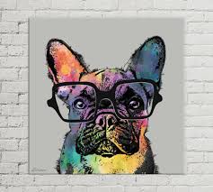 Custom Pet Portrait On Canvas Personalized Dog Pop Art Portrait Digital Pet Painting On Wrapped Canvas French Bulldog Ar Dog Pop Art Pop Art Animals Dog Pop
