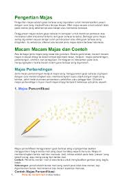 Belajar Majas Bahasa Indonesia 1001 Contoh Majas
