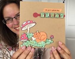 Sleepy Fox Card Kit, Cardmaking Kit, Autumn Birthday Card Ideas