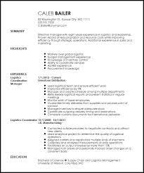Coordinates the interface between logistics functions such as transportation, maintenance and. Free Traditional Logistics Coordinator Resume Template Job Resume Samples Security Resume Job Resume Template
