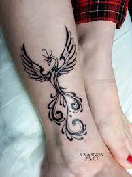 Foto Tatu Pyotr Krasnov Phoenix Tattoo Feminine Leg Tattoos Pheonix Tattoo