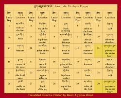 54 Punctilious Tibetan Astrology Chart
