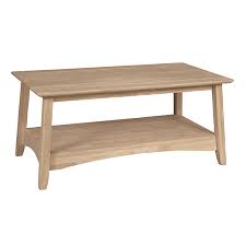 International concepts bombay tall coffee table, unfinished. Bombay Collection Coffee Table