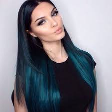 Perfectly absorbing the beauty of green and blue, this teal blue color shows amazing. Peacock Blue Ombre Love The Color But Too High Maintenance Hair Styles Blue Ombre Hair Kylie Hair
