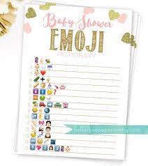 I have also made children's books emoji pictionary and nursery rhymes emoji pictionary games. Baby Shower Emoji Pictionary Game Answers Pink And Gold Etsy In 2021 Twins Baby Shower Baby Shower Planning Pink Gold Baby Shower